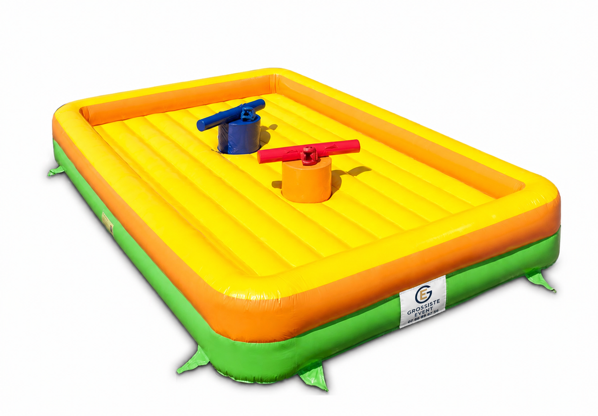 Combat de gladiateurs gonflable avec marquage Grossiste Event sur fond blanc
