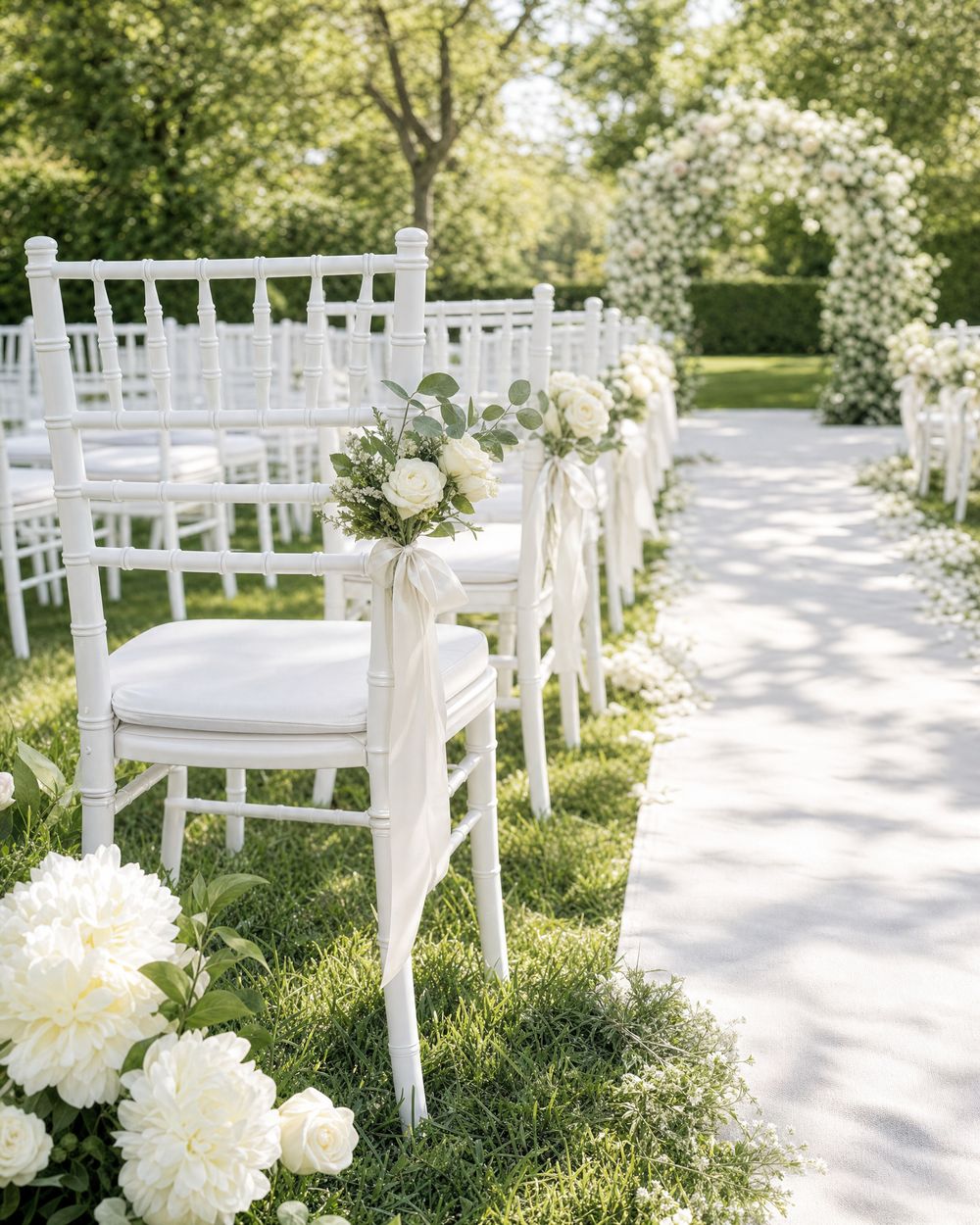 Chaise Chiavari Blanche en situation lors d’un événement