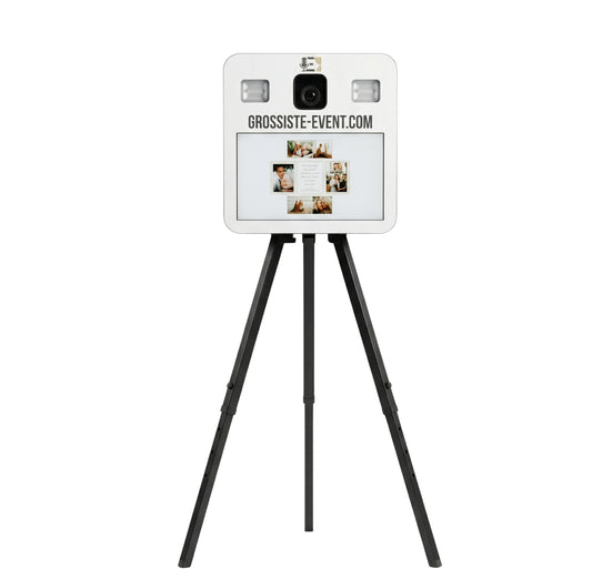Borne photobooth professionnelle noir ou blanc pour mariage et soirée – Grossiste Event