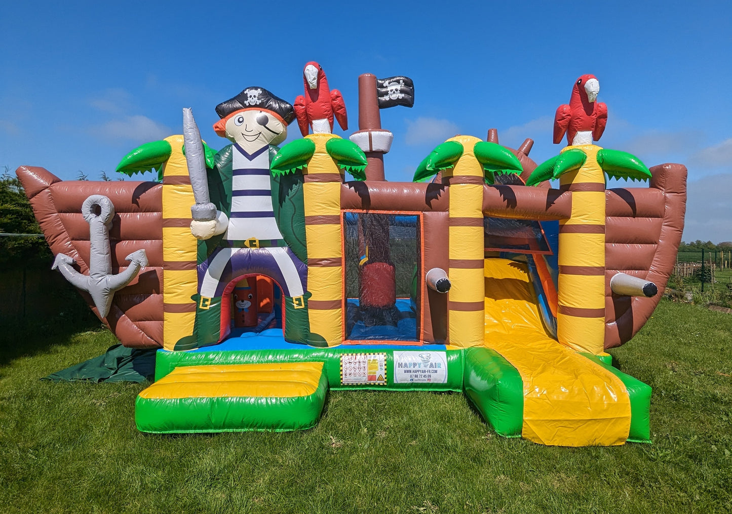 Parcours gonflable navire pirate multi-activités pour parc de loisirs – Grossiste Event