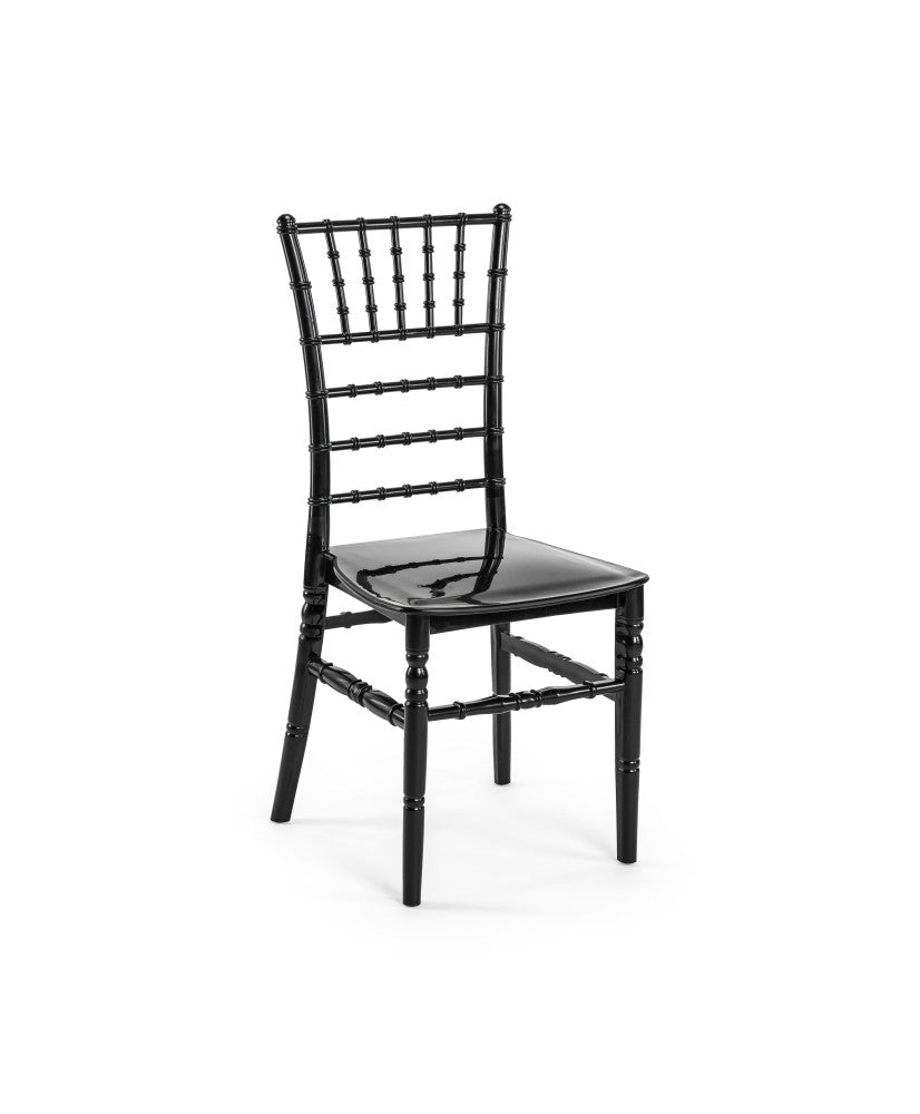 Chaise Chiavari noire pour soirées et événements professionnels – Grossiste Event