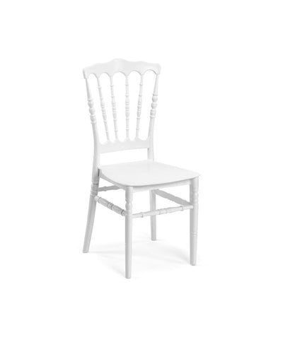 Chaise Napoléon blanche empilable pour mariage et réception – Grossiste Event