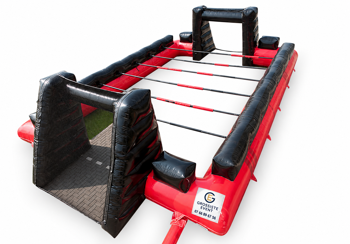 Baby-foot humain - métal gonflable avec marquage Grossiste Event sur fond blanc