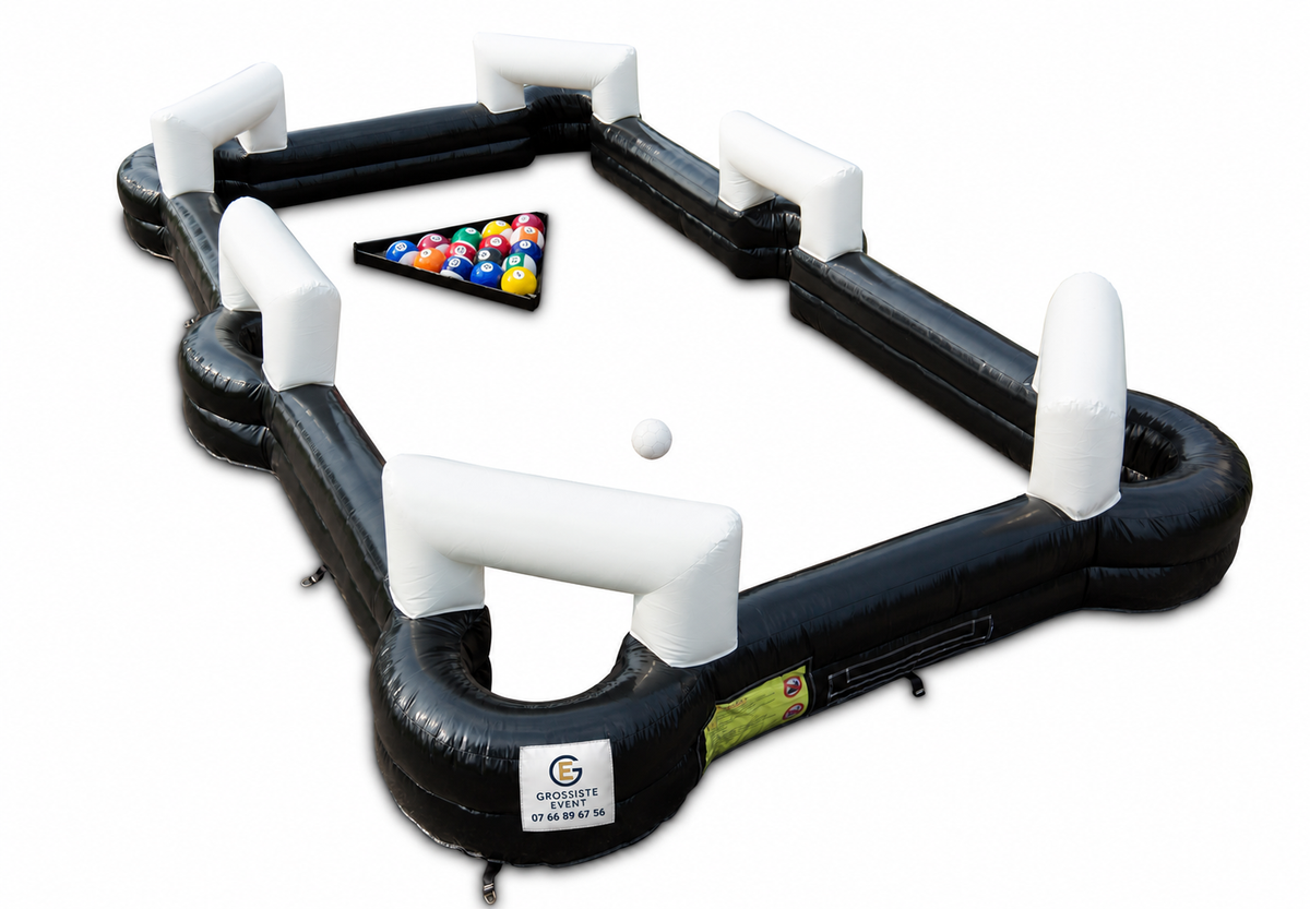 Billard football gonflable avec marquage Grossiste Event sur fond blanc
