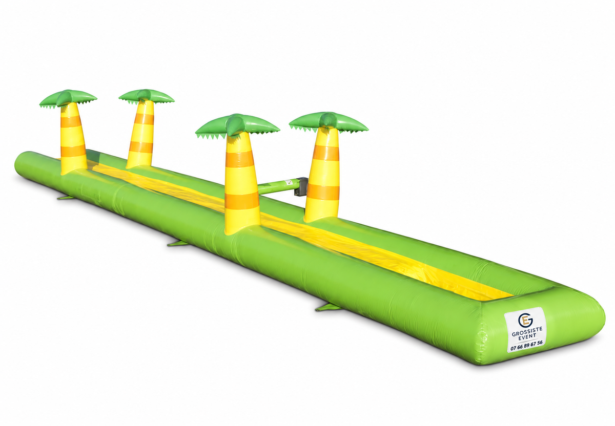 Ventre-glisse Jungle 16 m gonflable avec marquage Grossiste Event sur fond blanc